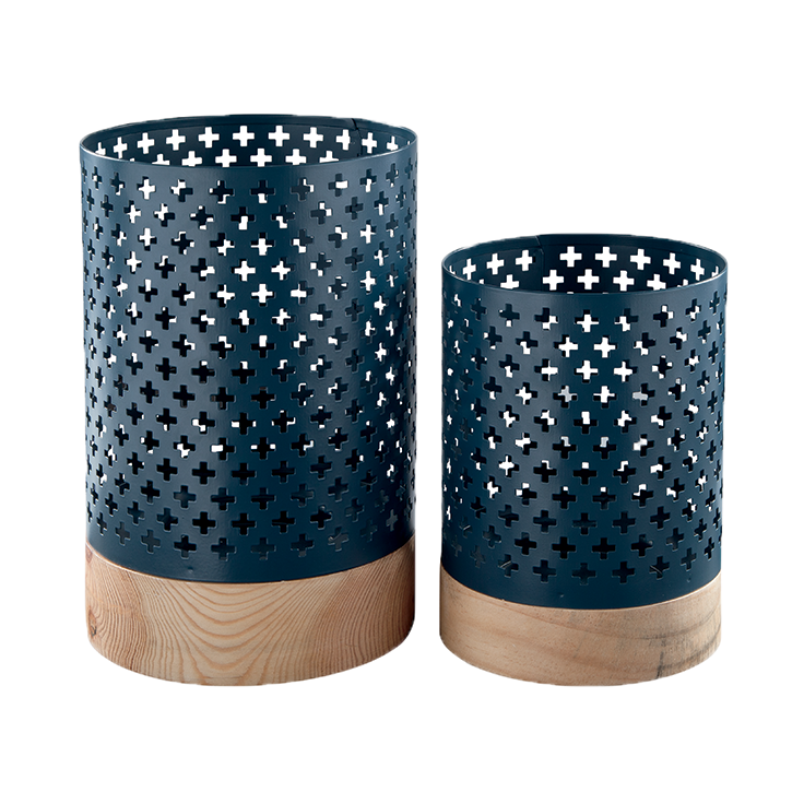 Navy Blue Candle holders