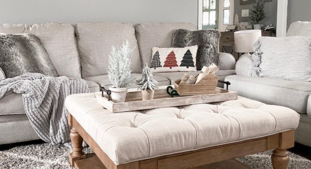 Neutral winter-themed room